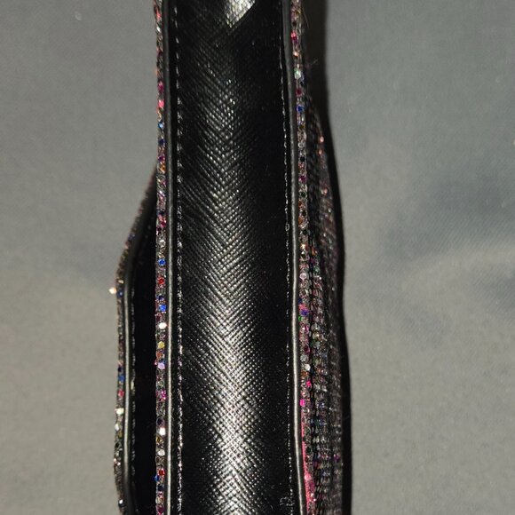 Nine West Envelope Crossbody w/ Snap Close - Silver, Black & Multi Color Sequins - Picture 10 of 11